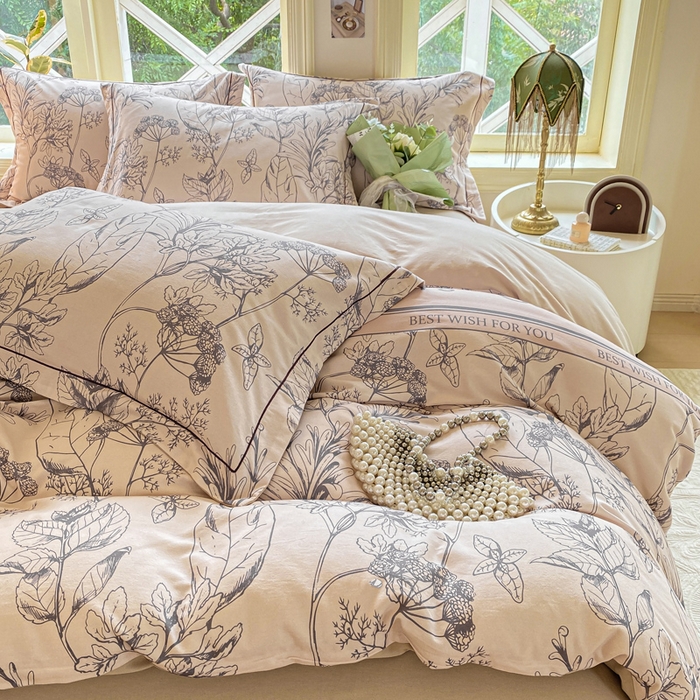 91家纺网 家纺一手货源 找家纺 宜家坊 2024全棉ins风小清新加厚磨毛【提供质检报告】 芳草集-玉