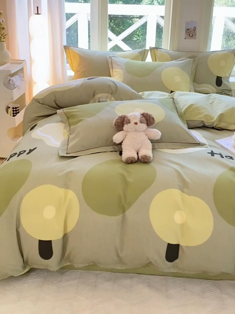 91家纺网 家纺一手货源 找家纺 宜家坊 2024全棉ins风小清新加厚磨毛【提供质检报告】 元气森林