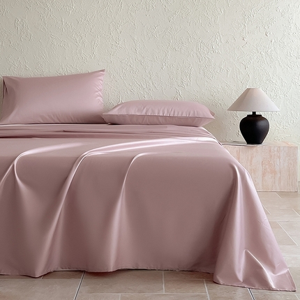 91家纺网 家纺一手货源 找家纺 （总）安力森/诚臻酒店用品酒店用品 2025新款高支高密60全棉贡缎长绒棉床单枕套纯棉被单学生宿舍三件套床上用品