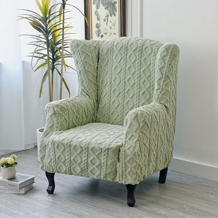 91家纺网 家纺一手货源 找家纺 启博家纺 2024新款提花绒老虎椅套 果绿