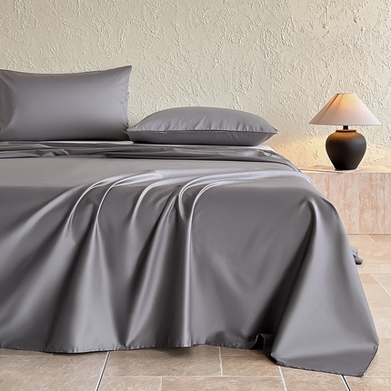 91家纺网 家纺一手货源 找家纺 （总）安力森/诚臻酒店用品酒店用品 2025新款高支高密60全棉贡缎长绒棉床单枕套纯棉被单学生宿舍三件套床上用品