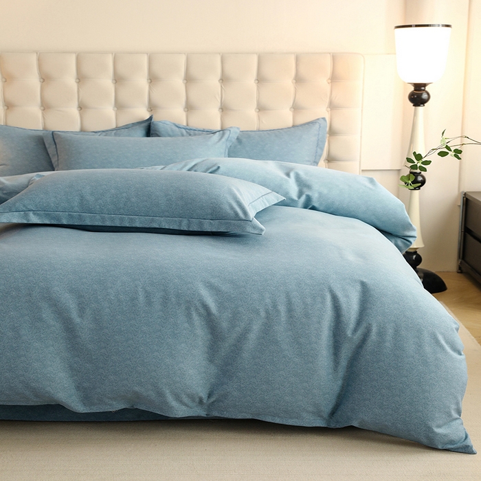 91家纺网 家纺一手货源 找家纺 巧玲珑 2024新款新疆棉亲肤四件套 梦露-蓝