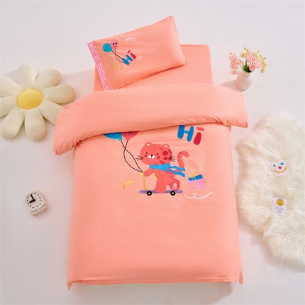 91家纺网 家纺一手货源 找家纺 （总）嗨皮宝贝 2025款卡通全棉幼儿园刺绣 儿童套件 刺绣幼儿园三件套