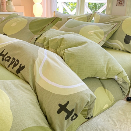 91家纺网 家纺一手货源 找家纺 宜家坊 2024全棉ins风小清新加厚磨毛【提供质检报告】 元气森林