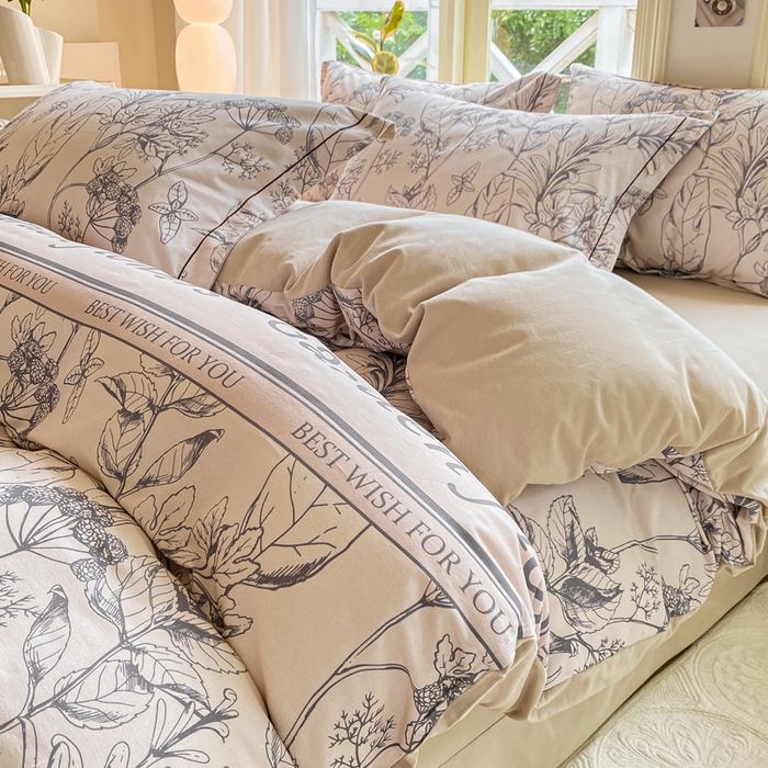 91家纺网 家纺一手货源 找家纺 宜家坊 2024全棉ins风小清新加厚磨毛【提供质检报告】 芳草集-玉