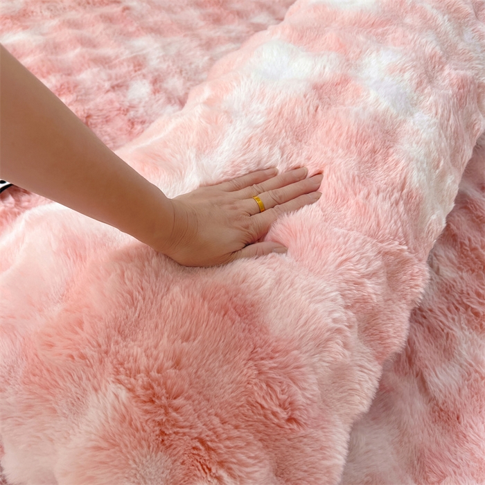 91家纺网 家纺一手货源 找家纺 梦舒羽 2025新款兔毛绒双人枕套牛奶绒加长枕芯套雪花绒枕头套 梦幻樱粉