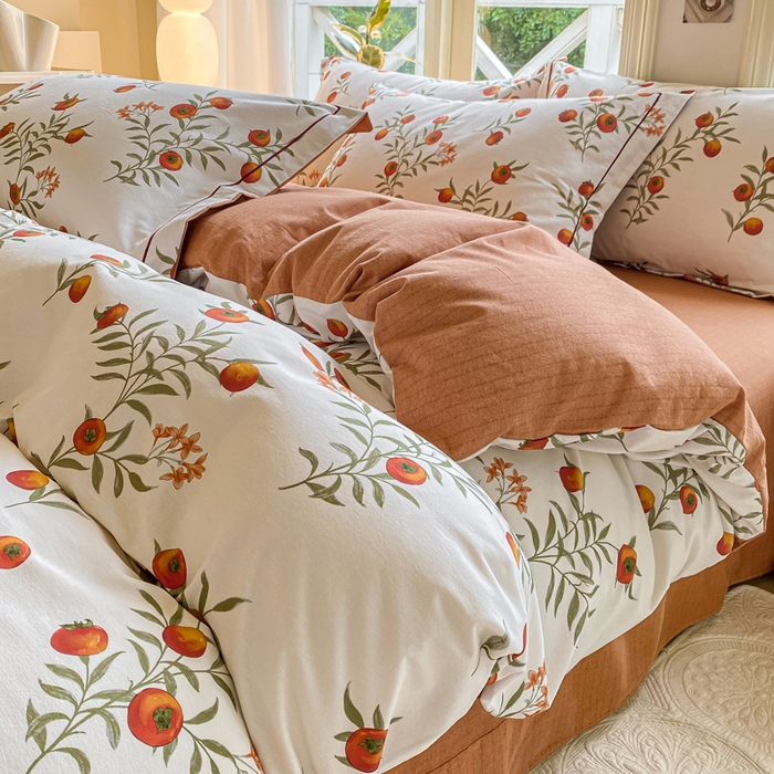 91家纺网 家纺一手货源 找家纺 宜家坊 2024全棉ins风小清新加厚磨毛【提供质检报告】 好柿连连