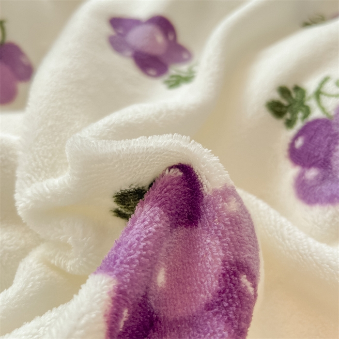 91家纺网 家纺一手货源 找家纺 2024新款A类AB版加厚保暖双面牛奶绒印花四件套--小清新系列 葡萄