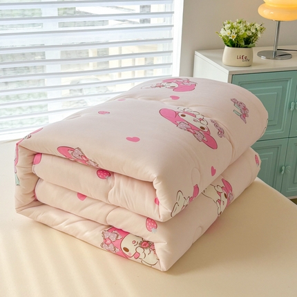 91家纺网 家纺一手货源 找家纺 U被家纺 2025新款【正版授权】三丽鸥系列针织豆豆四季被 【正版授权】玉桂狗-蓝