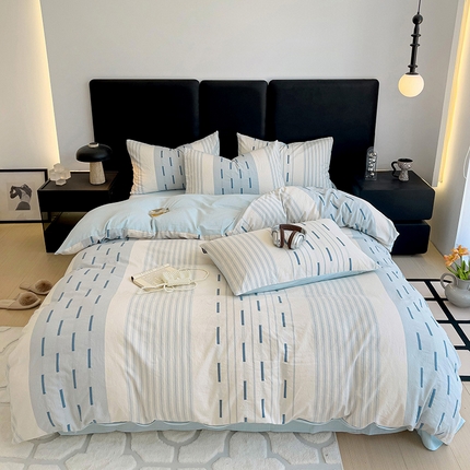 91家纺网 家纺一手货源 找家纺 （总）2024新款双面色织大提花纯棉四件套--速写系列