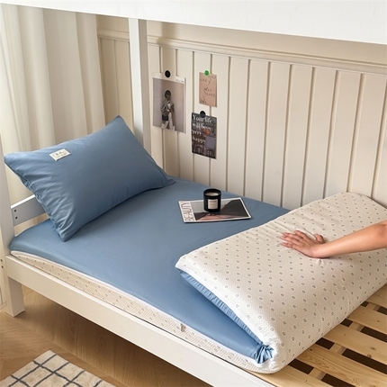 91家纺网 家纺一手货源 找家纺 （总）眠博士 2024新款A类学生床纯色40支13372全棉床笠床垫保护套