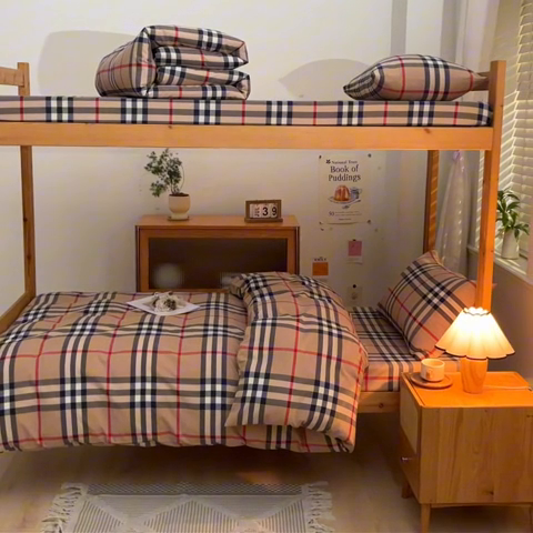 91家纺网 家纺一手货源 找家纺 韩约家纺 2024新款全棉水洗棉三四件套 品尚-咖