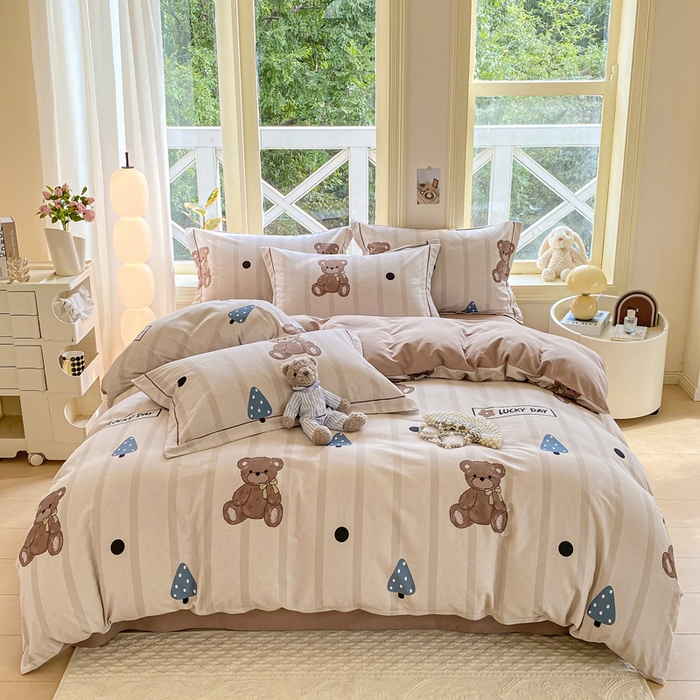 91家纺网 家纺一手货源 找家纺 宜家坊 2024全棉ins风小清新加厚磨毛【提供质检报告】 安妮