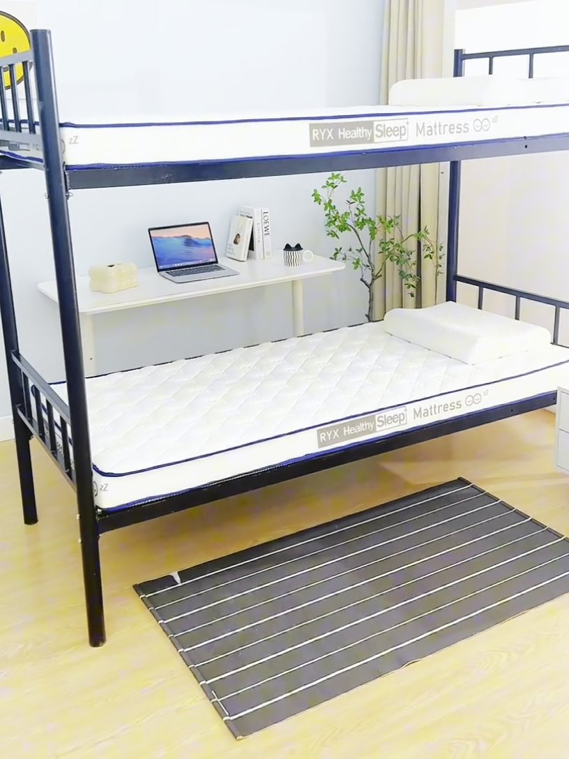 91家纺网 家纺一手货源 找家纺 顺发床垫 2025新款A类针织乳胶记忆海绵床垫-学生图 花瓣白（白）-9cm