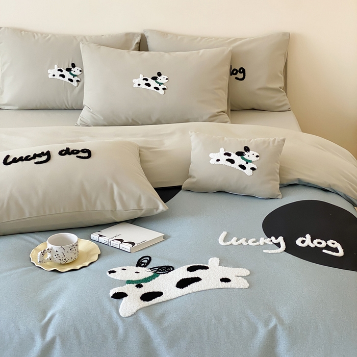 91家纺网 家纺一手货源 找家纺 宜家坊 2024全棉磨毛大版印加绣四件套【提供买家秀】 幸运小斑