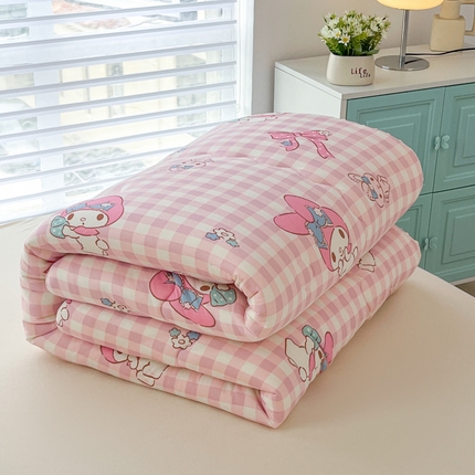 91家纺网 家纺一手货源 找家纺 U被家纺 2025新款【正版授权】三丽鸥系列针织豆豆四季被 【正版授权】玉桂狗-蓝