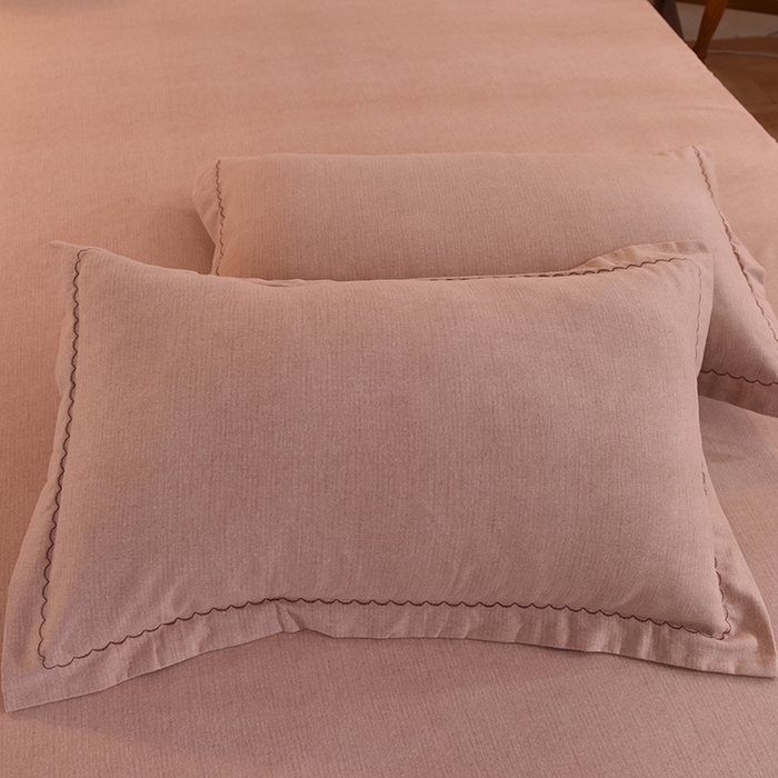 91家纺网 家纺一手货源 找家纺 巧玲珑 2024新款新疆棉亲肤四件套 莫兰迪-咖