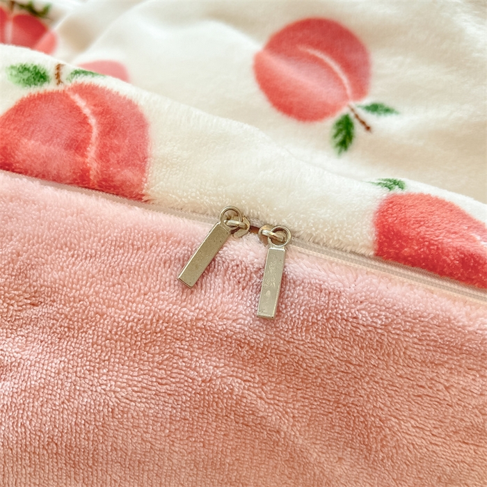 91家纺网 家纺一手货源 找家纺 2024新款A类AB版加厚保暖双面牛奶绒印花四件套--小清新系列 水果