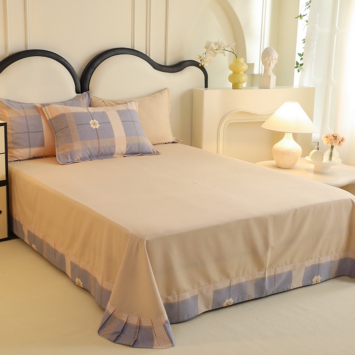 91家纺网 家纺一手货源 找家纺 巧玲珑2025新款AB版铂金生态四件套AB花香梦境-灰