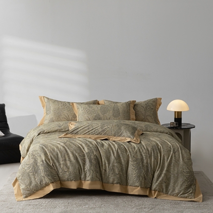 91家纺网 家纺一手货源 找家纺 （总）栩裕纺织 2024新款50支长绒棉贡缎磨毛数码印花四件套-锦绒系列