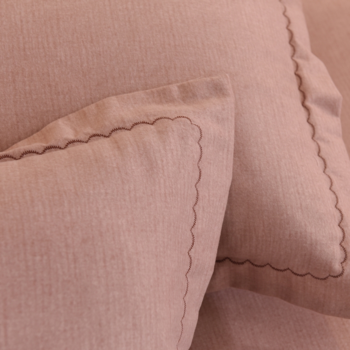 91家纺网 家纺一手货源 找家纺 巧玲珑 2024新款新疆棉亲肤四件套 莫兰迪-咖