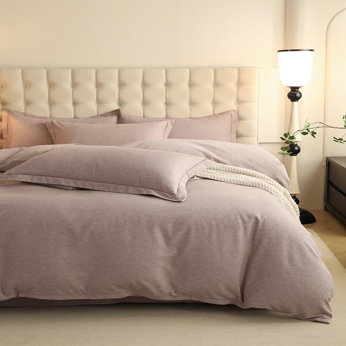 91家纺网 家纺一手货源 找家纺 巧玲珑 2024新款新疆棉亲肤四件套 梦露-棕