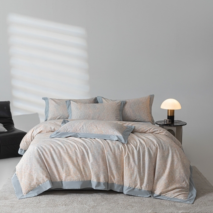 91家纺网 家纺一手货源 找家纺 （总）栩裕纺织 2024新款50支长绒棉贡缎磨毛数码印花四件套-锦绒系列