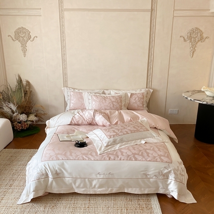 91家纺网 家纺一手货源 找家纺 （总）初拾 2024新款100s澳棉高精密提花四件套-蝶舞星光