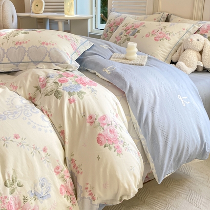 91家纺网 家纺一手货源 找家纺 （总）凌鼎 2025新款13070全棉印花款四件套