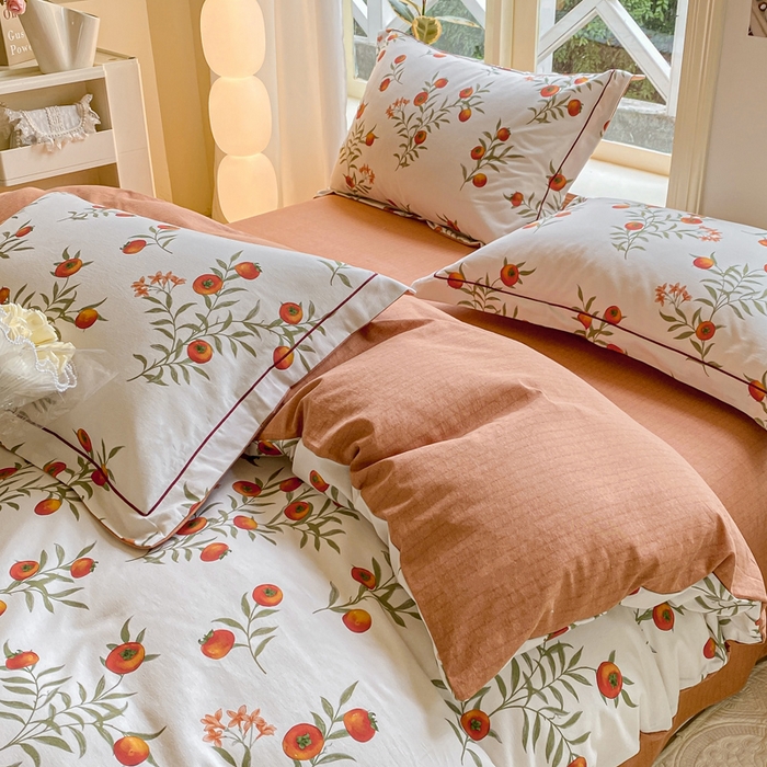 91家纺网 家纺一手货源 找家纺 宜家坊 2024全棉ins风小清新加厚磨毛【提供质检报告】 好柿连连