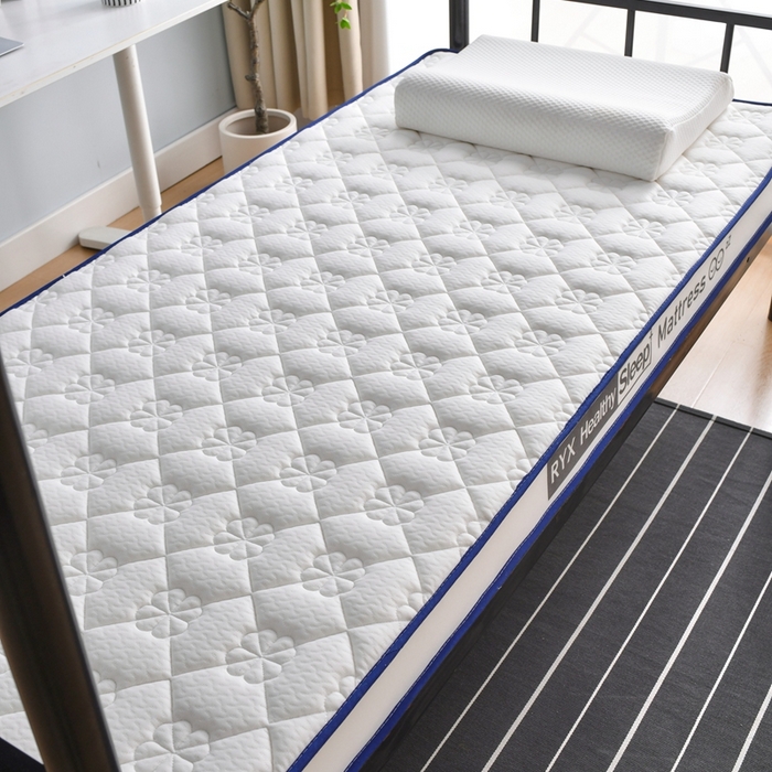 91家纺网 家纺一手货源 找家纺 顺发床垫 2025新款A类针织乳胶记忆海绵床垫-学生图 花瓣白（白）-9cm