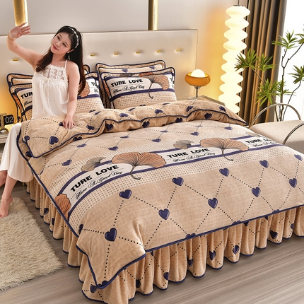 91家纺网 家纺一手货源 找家纺 （总）绒耀 2025新款高克重牛奶绒四件套保暖四件套直播爆款电商爆款