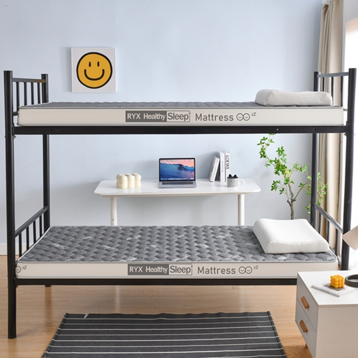 91家纺网 家纺一手货源 找家纺 顺发床垫 2025新款A类针织乳胶抗压棉乳胶床垫-学生款 羽毛灰（白）-6cm