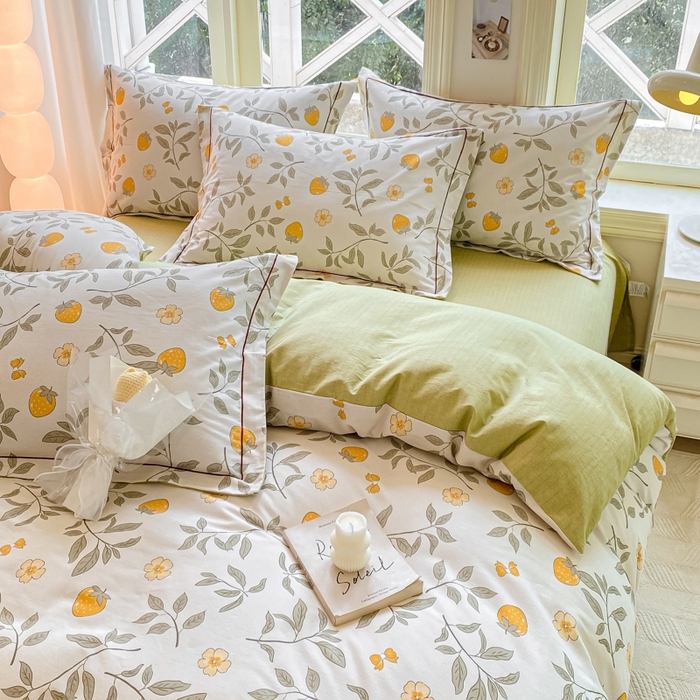 91家纺网 家纺一手货源 找家纺 宜家坊 2024全棉ins风小清新加厚磨毛【提供质检报告】 枝莓