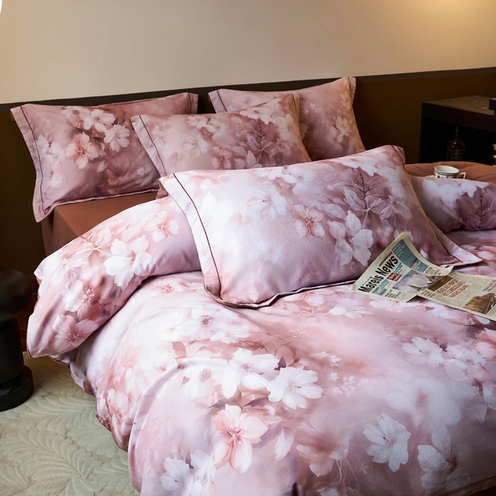 91家纺网 家纺一手货源 找家纺 宜家坊 2024新款全棉数码印花加厚磨毛【提供买家秀】 森屿-豆沙