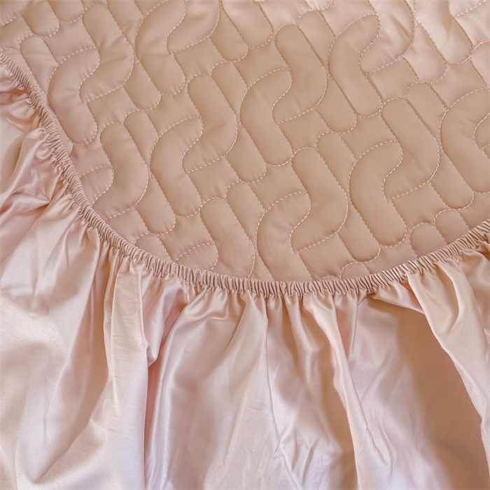 91家纺网 家纺一手货源 找家纺 三味舒屋 2024新款50支澳棉夹棉轻奢床笠 罗马-雅粉