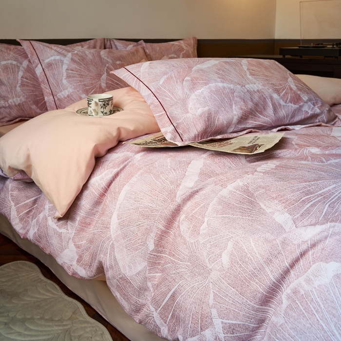 91家纺网 家纺一手货源 找家纺 宜家坊 2024新款全棉数码印花加厚磨毛【提供买家秀】 安诺-粉