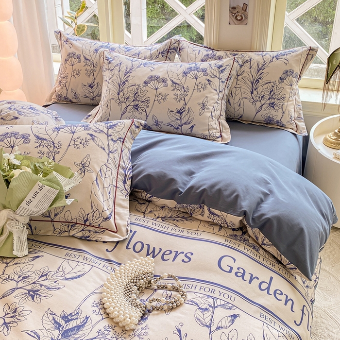 91家纺网 家纺一手货源 找家纺 宜家坊 2024全棉ins风小清新加厚磨毛【提供质检报告】 芳草集-兰