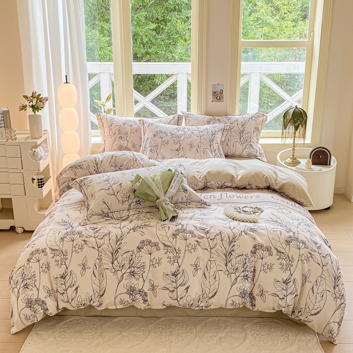 91家纺网 家纺一手货源 找家纺 宜家坊 2024全棉ins风小清新加厚磨毛【提供质检报告】 芳草集-玉