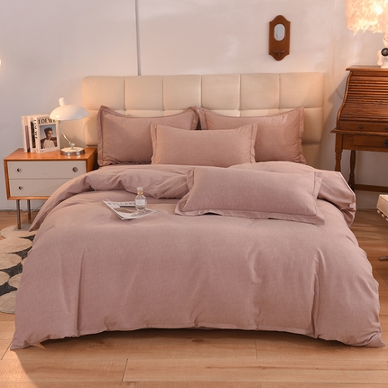 巧玲珑 2024新款新疆棉亲肤四件套 莫兰迪-咖