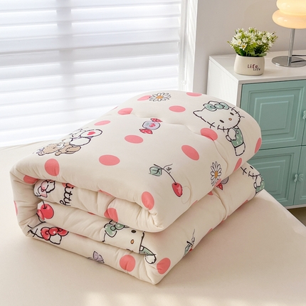 91家纺网 家纺一手货源 找家纺 U被家纺 2025新款【正版授权】三丽鸥系列针织豆豆四季被 【正版授权】玉桂狗-蓝