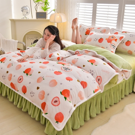 91家纺网 家纺一手货源 找家纺 （总）绒耀 2025新款菠萝格牛奶绒四件套