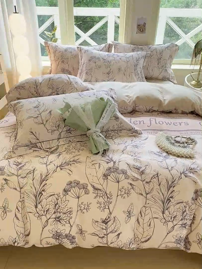 91家纺网 家纺一手货源 找家纺 宜家坊 2024全棉ins风小清新加厚磨毛【提供质检报告】 芳草集-玉