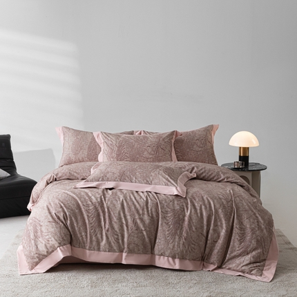 91家纺网 家纺一手货源 找家纺 （总）栩裕纺织 2024新款50支长绒棉贡缎磨毛数码印花四件套-锦绒系列