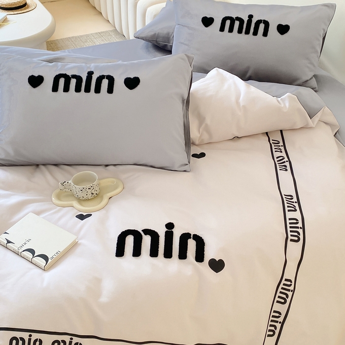 91家纺网 家纺一手货源 找家纺 宜家坊 2024全棉磨毛大版印加绣四件套【提供买家秀】 点点爱心