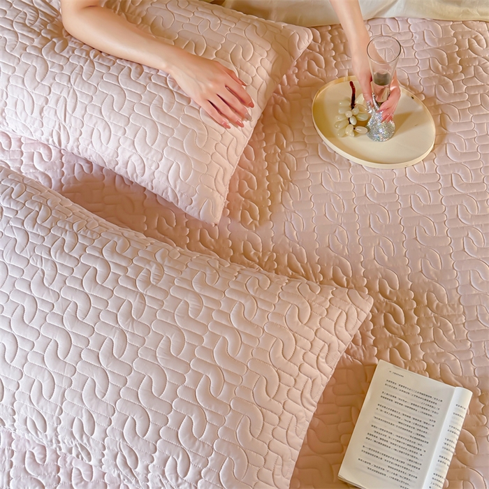 91家纺网 家纺一手货源 找家纺 三味舒屋 2024新款50支澳棉夹棉轻奢床笠 罗马-雅粉