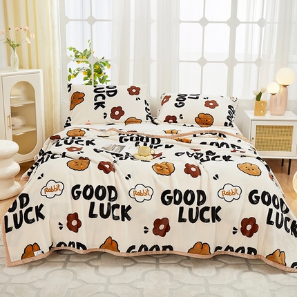 91家纺网 家纺一手货源 找家纺 （总）坦客毯业 2025新款印花雪貂绒毛毯沙发盖毯午睡毯子