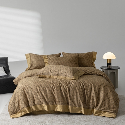 91家纺网 家纺一手货源 找家纺 （总）栩裕纺织 2024新款丝棉臻绒磨毛数码印花四件套--兰羽系列