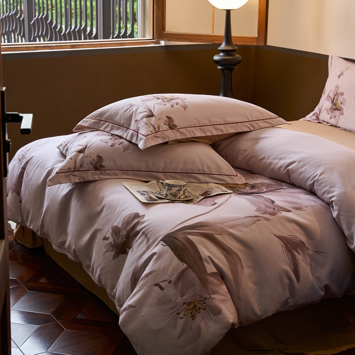 91家纺网 家纺一手货源 找家纺 宜家坊 2024新款全棉数码印花加厚磨毛【提供买家秀】 暮橙