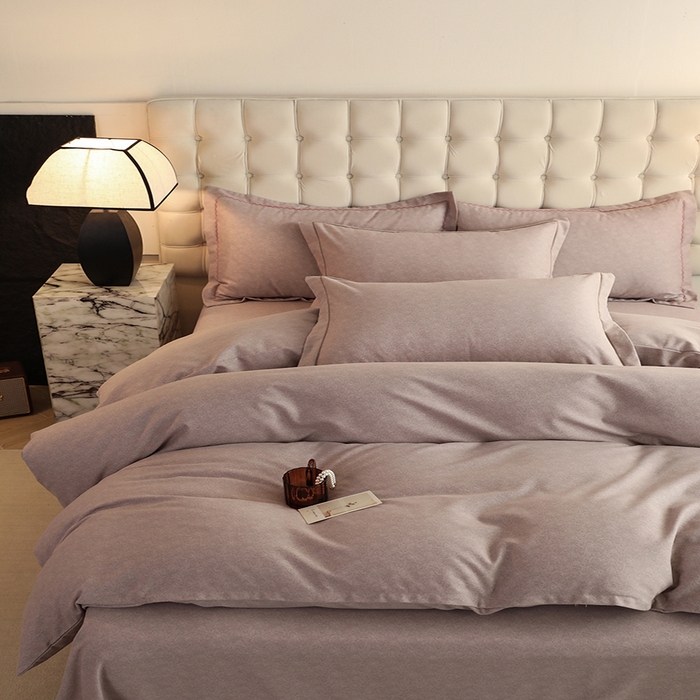 91家纺网 家纺一手货源 找家纺 巧玲珑 2024新款新疆棉亲肤四件套 梦露-棕